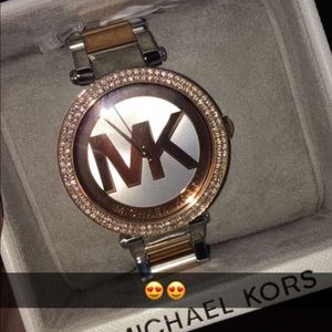 Rosegold Michael kors watch with diamonds